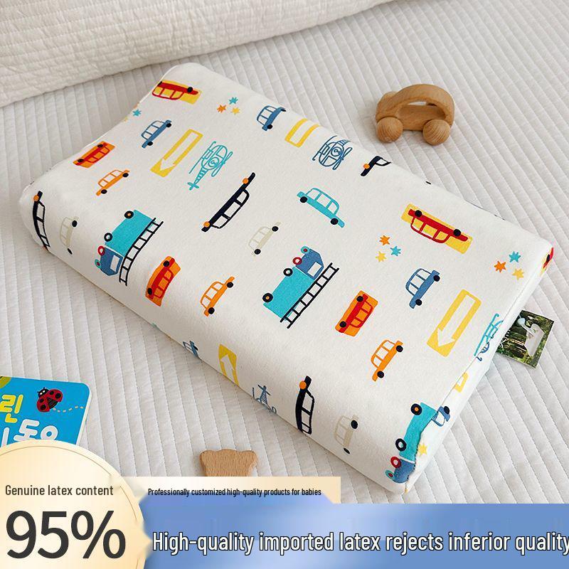 G5ZG5Z Latex Pillow: Removable, Washable Core for Kids & Babies; Neck Support for Cervical Vertebrae; Ideal for Primary School & Kindergarten.