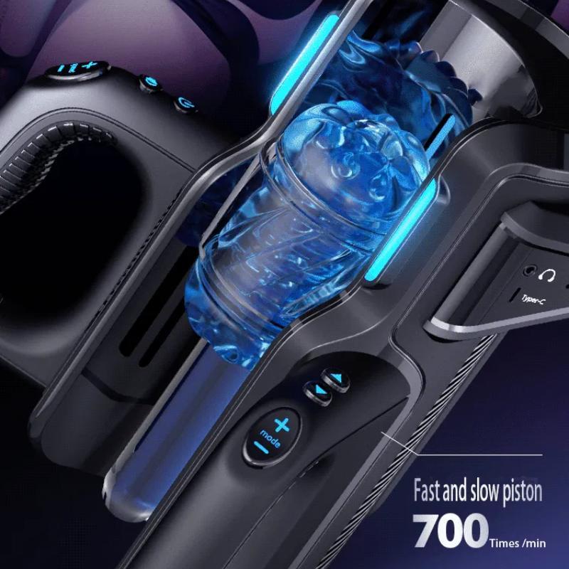 12cm High-Speed Thrusting Male Masturbator, Automatic Telescopic Vagina Sex Toy Machine for Men