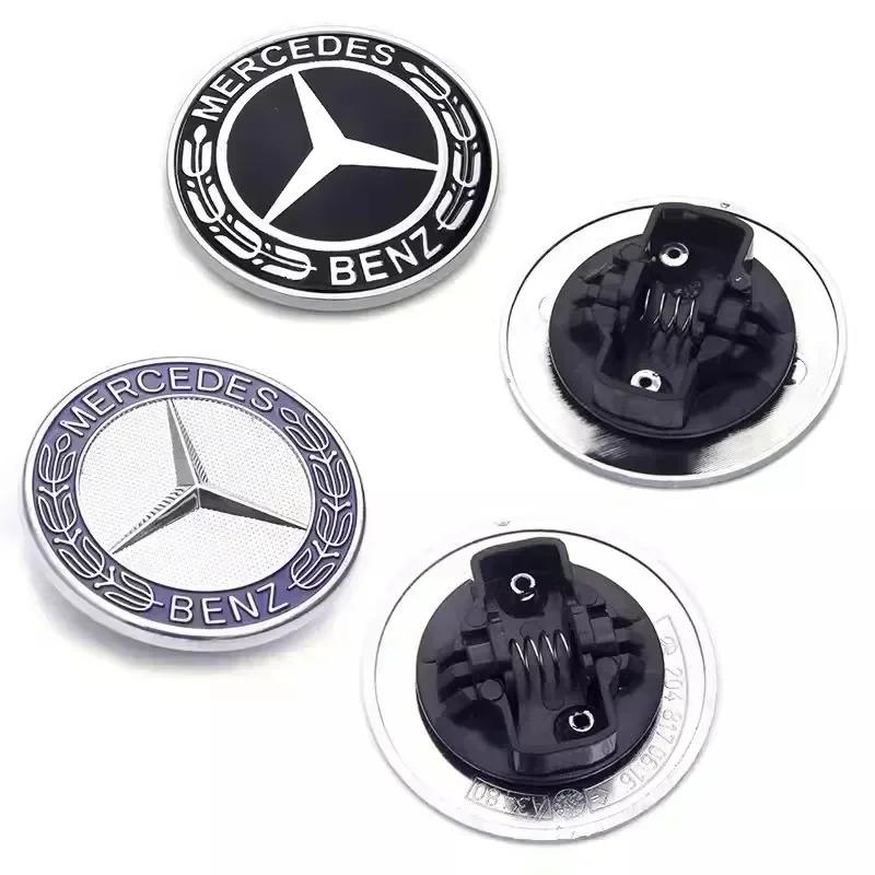 Car Logo Front Engine Hood Emblem Metal Flat Badge Accessories For Mercedes Benz AMG E S C A B Class GLE GLS CLS GLC CLA GLA GLK OY8