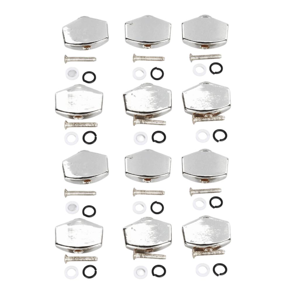 12PCS Silver Color Guitar Tuning Pegs Plastic Material Universal Tuning Pegs For Acoustic Guitar