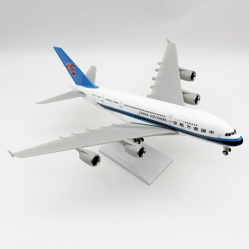 1/240 Scale Aircraft Model Kit 30cm China Southern Airways A380 Miniature Airplane Plane (With Stand) Aviation Toys for Boys