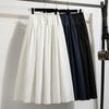 Korean Style Fashion Ladies Retro Three-button Skirt Women's Versatile High Waist Long Skirt