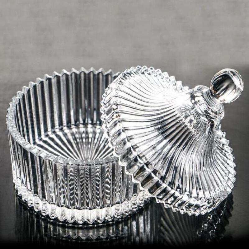 Transparent Yurt Glass Jar Storage Jar Wedding Candy Jar Wax Jar Glassware With Lid Spot Jewelry Boxes and Packaging