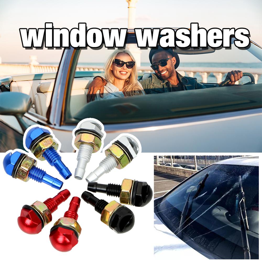 2Pcs Fan-Shaped Windscreen Washer Wiper Car Universal Water Spout Sprayer Nozzle Jet Windscreen Washer Jet Nozzle Accessories