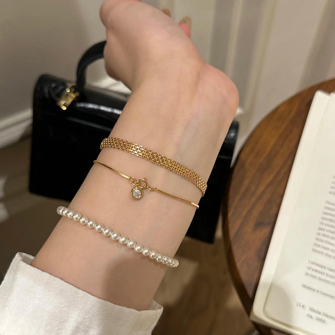 Italian Light Luxury Milanese Strap Bracelet Vintage Simple Niche Design Sense Ribbon Bracelet