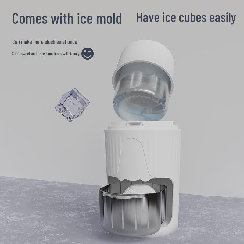 Portable Manual Ice Crusher & Shaved Ice Machine for Smoothies and Soft Serve