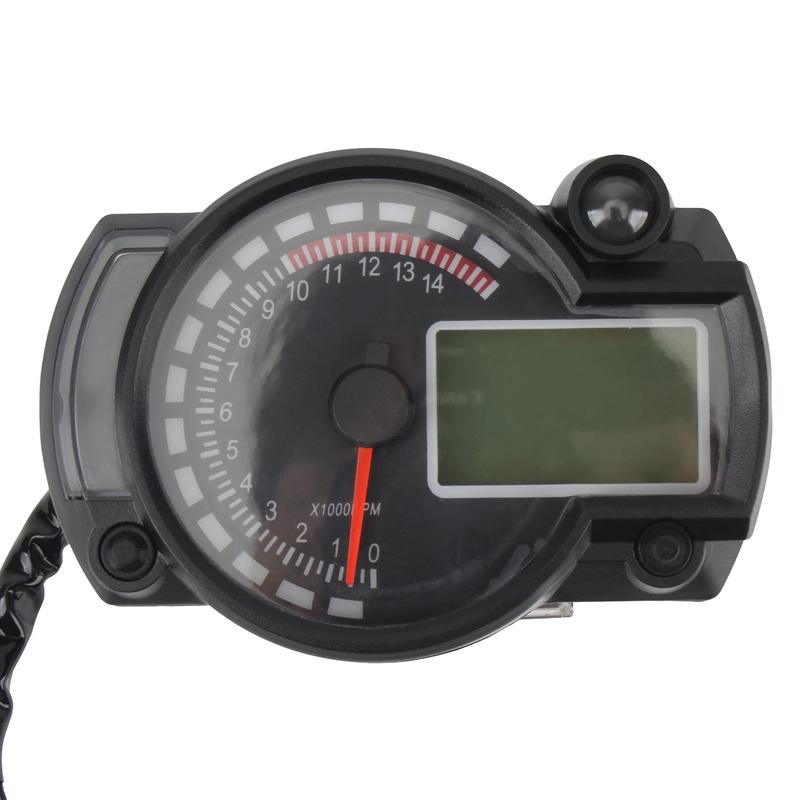 Motorcycle Universal Speedometer 12v LCD 7 Colors for Honda Suzuki Yamaha Kawasaki Digital Odometer Gauge Moto Dashboard Meter