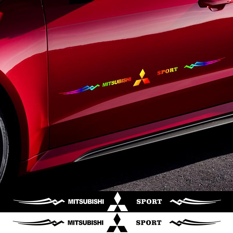 For Mitsubishi Lancer EX Outlander Xl Colt Delica Pajero 1Pc Laser Sticker Car Sticker Glass Sticker Laser Color Car Accessories SX6