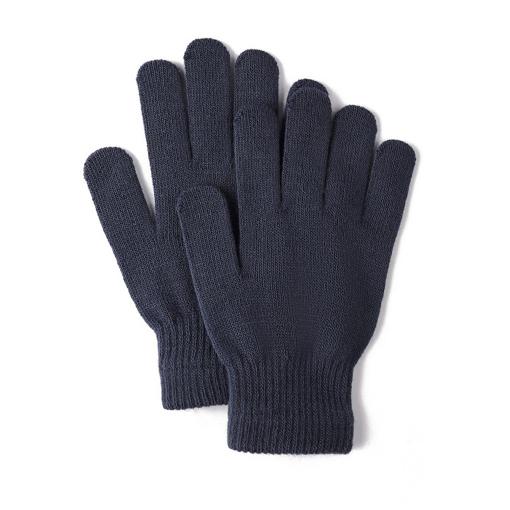 Warm Solid Color Gloves, Cold Resistant Knitted Gloves, Unisex Cycling Gloves