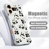 Lovely Baby Panda Pattern Case For iPhone 17 Pro Max Funda iPhone 16 15 14 13 Pro Max Magnetic For Magsafe Hybrid Slim Matte Cover