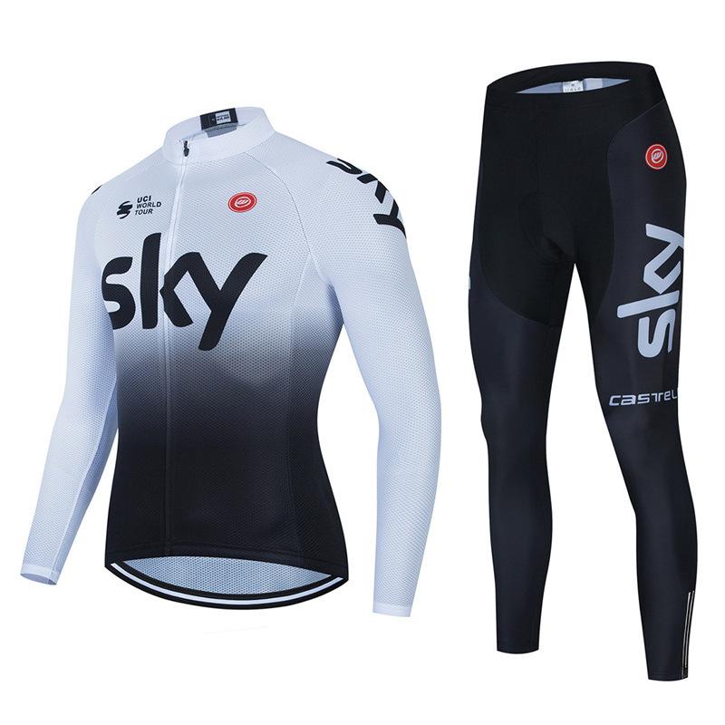 New Sky Lotto Tour de France Team Edition Long Sleeve Trousers Cycling Suit Manufacturer Speed Down Suit Racing Suit Wholesale Customization
