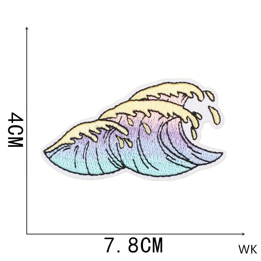 2025 New Patches 10 Pcs Blue Seashell Crab Embroidered Patches Iron On Clothing Hat Bag Shoe Repair Phone Gift Box Decor DIY