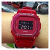Casio G-SQUAD Series Fashionable 200m Waterproof Quartz Movement Resin Strap Japanese and Korean Watch Women’s Watch Red Dial DW-5600SB-4ER
