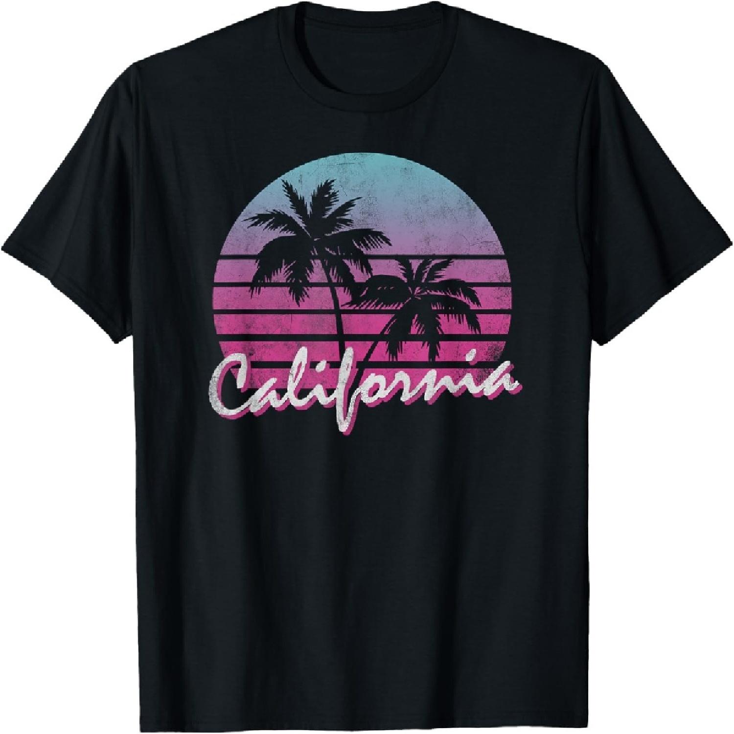Retro Vintage 70s 80s Throwback Surf California T-Shirt XXXXXL разноцветный