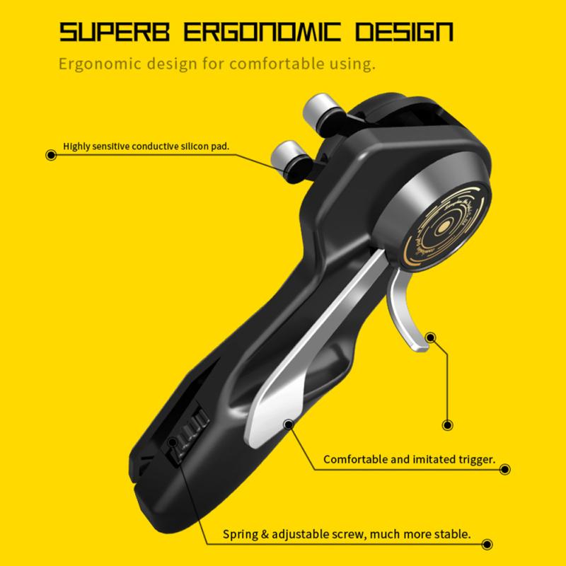 1 Pair Of Portable Lightweight Metal Gaming Trigger 6 Finger Quick Sensitive Game Controller Tablet