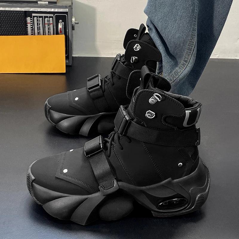 Men's Shoe Free Delivery Shoes High Heel Ankle Boots Brown Boot Genuine Leather Men's Motorcycle Boots Work Safety Shoes Mens &