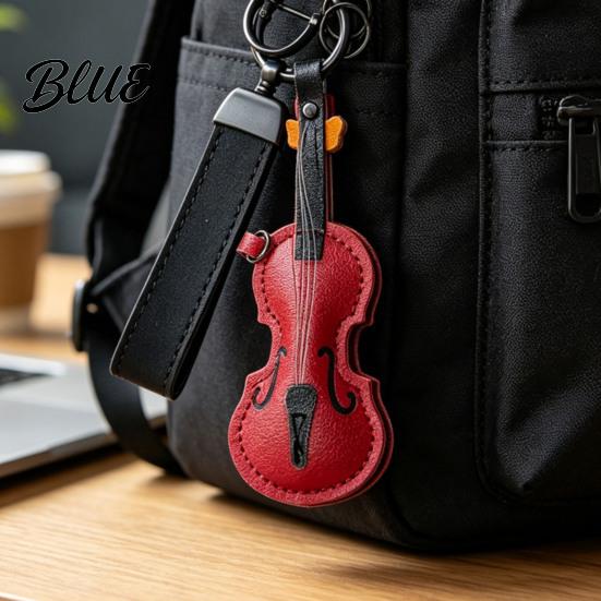 Unique Gifts for Key Ring Faux Leather Cello Keychain Cellists Retro Charm with Durable Instrument
