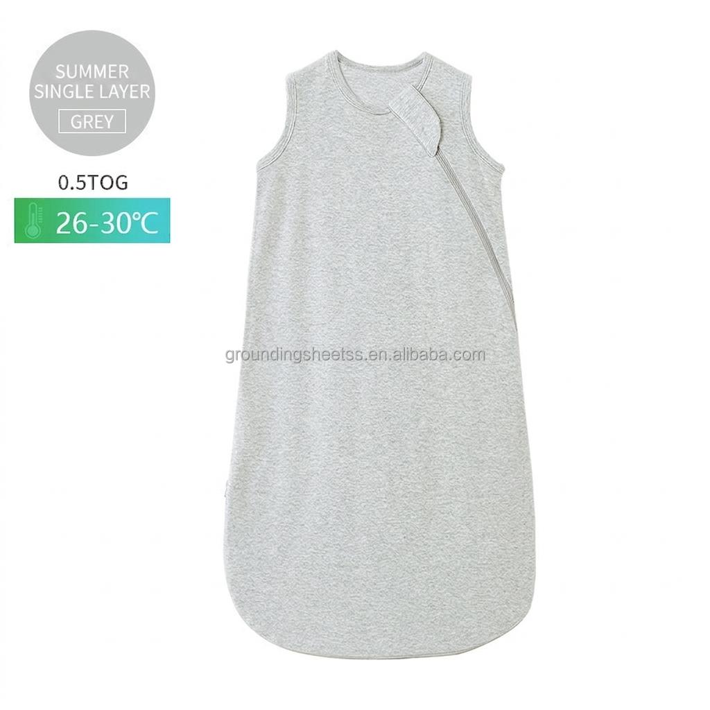 Soft Bamboo Fiber Baby Sleep Sack Summer Swaddle Vest Anti-Kick Lightweight Infant Sleeping Bag Cozy Wear