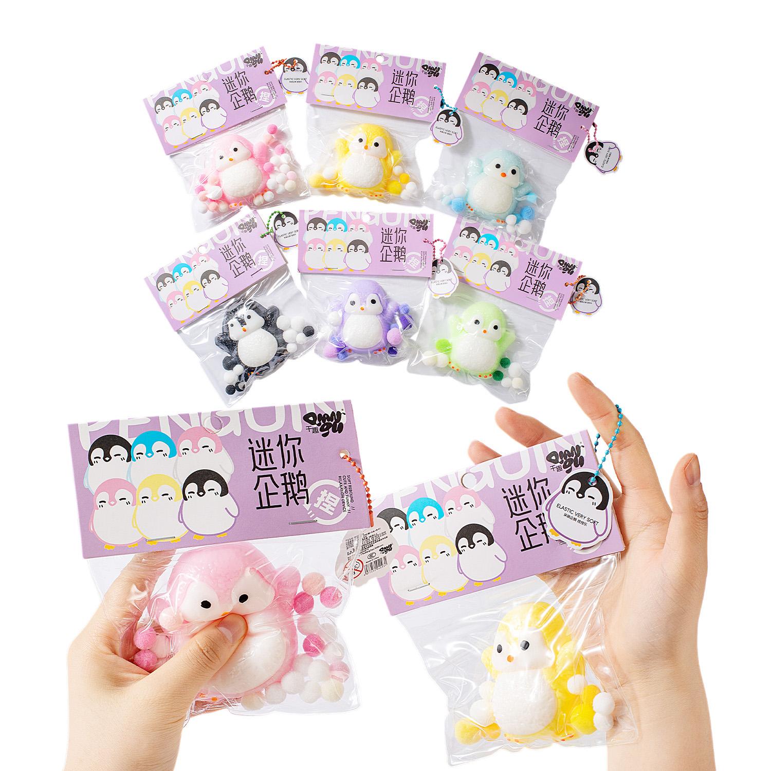 

6 Colors Cute Penguin Taba Squishy Toys Kawaii Stress Relief Decompression Sensory Fidget Toy For Children Birthday Party Gifts