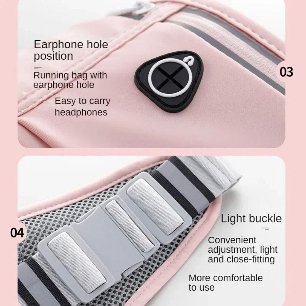 Waterproof Sports Fanny Pack Invisible Women Running Belt Pouch Phone Pocket for Running  Gym