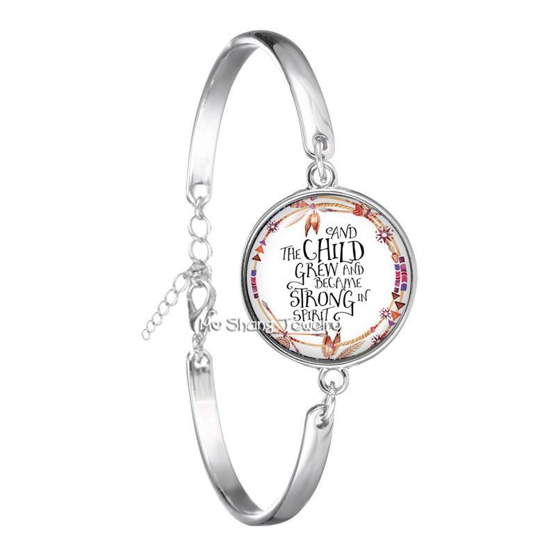 Neues Mode-Bibelvers-Armband Handgefertigtes Glasarmband Schriftzitat Schmuck Christliches Geschenk für Frauen Männer