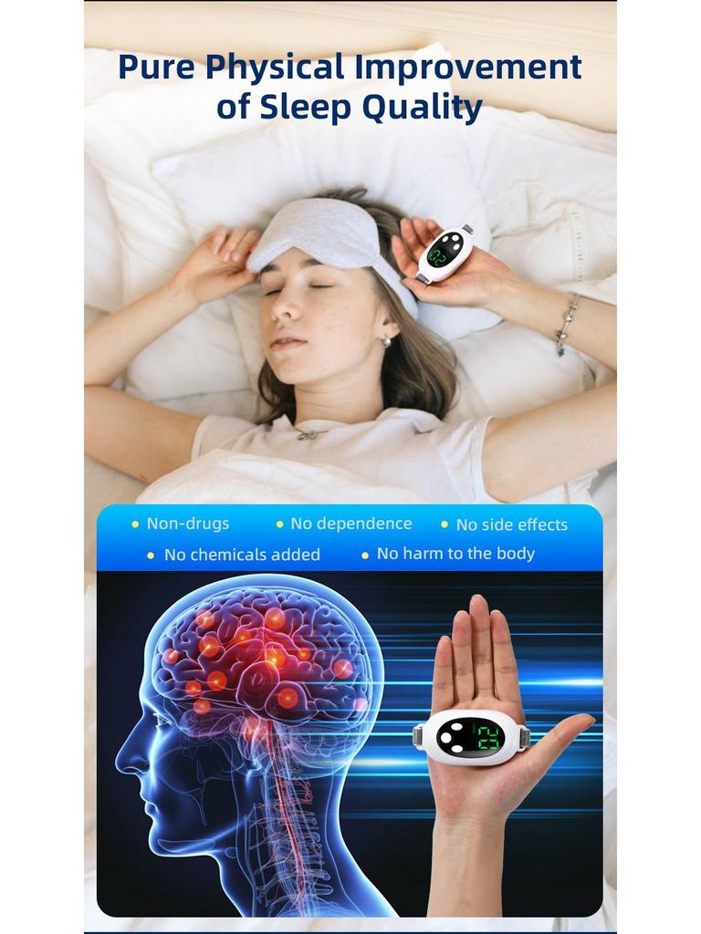 Dispozitiv Ajutor Somn cu Microcurent cu Încărcare USB Convenabilă și Ajustare pe Mai Multe Niveluri