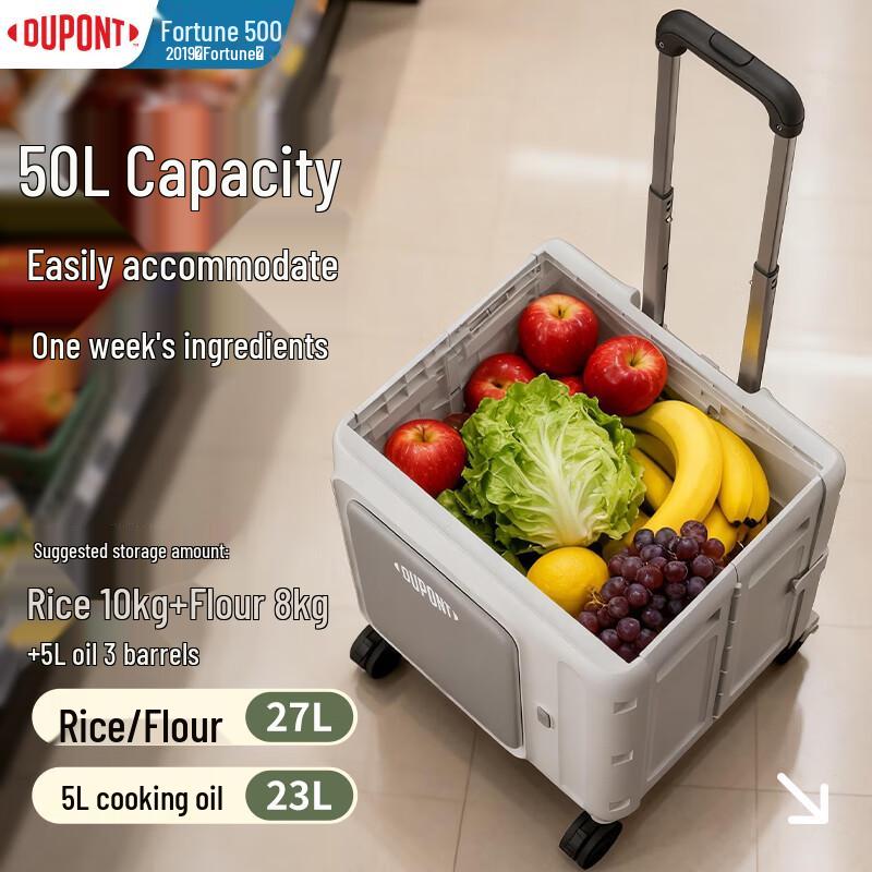 DuPont 70L Folding 4-Wheel Utility Cart