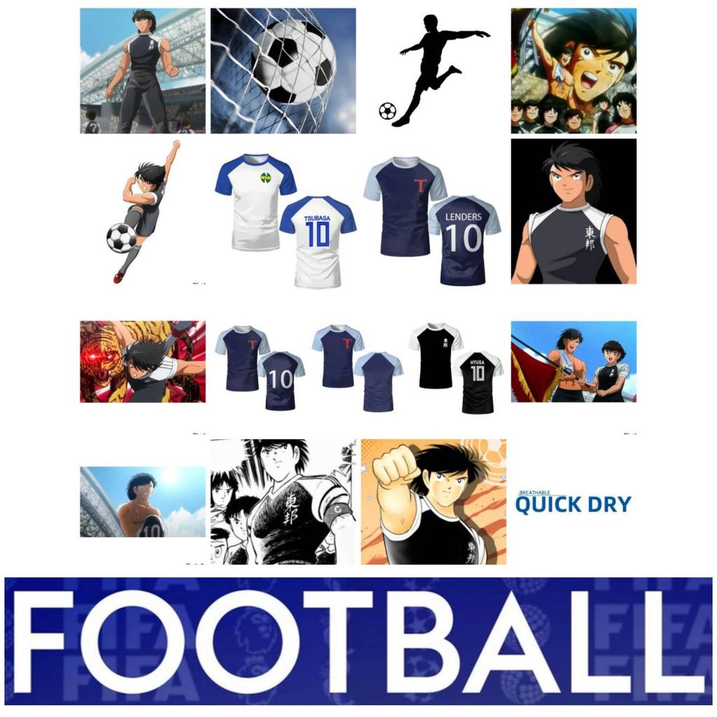 Hyuga Lenders Tsubasa Cartoon Animation Anime Football Soccer T-Shirt Nation Jersey Japan Print Sport Vintage Short Sleeve Uniform Cosplay Unisex