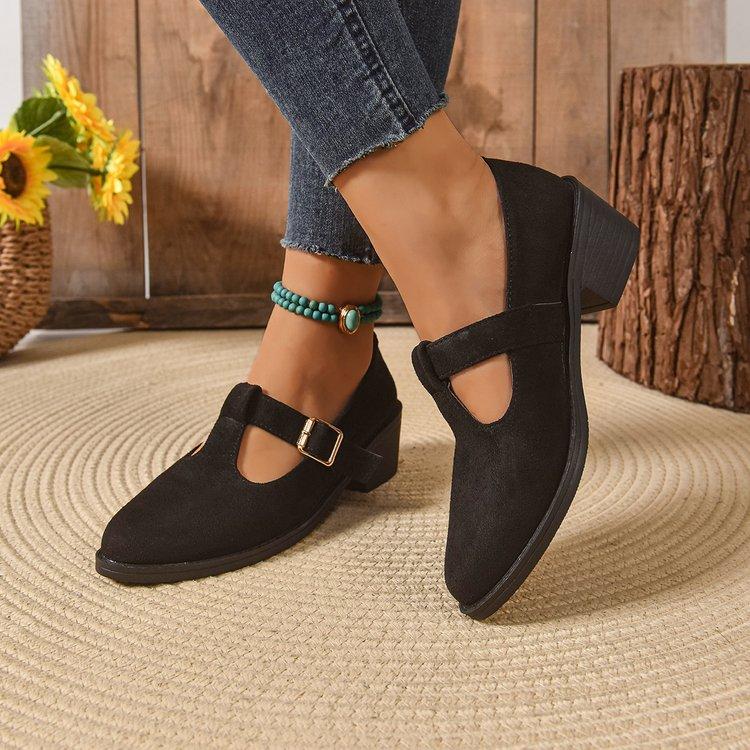 

Fashion 2025 Brand Ladies Shoes Buckle Strap Women s High Heels Fashion Plus Size Office and Career Sexy Best Seller Shoes for Women 36 чёрный