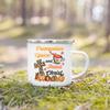 Hello Pumpkin Print Enamel Mugs Coffee Cups Fall Thanksgiving Party Juice Mug Handle Cup Autumn Holiday Gifts for Family Friends