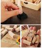 Ming Dynasty-Inspired Seal Set: 36 Ink Pad Wooden Stamps with Letter and Number Typewriter Designs