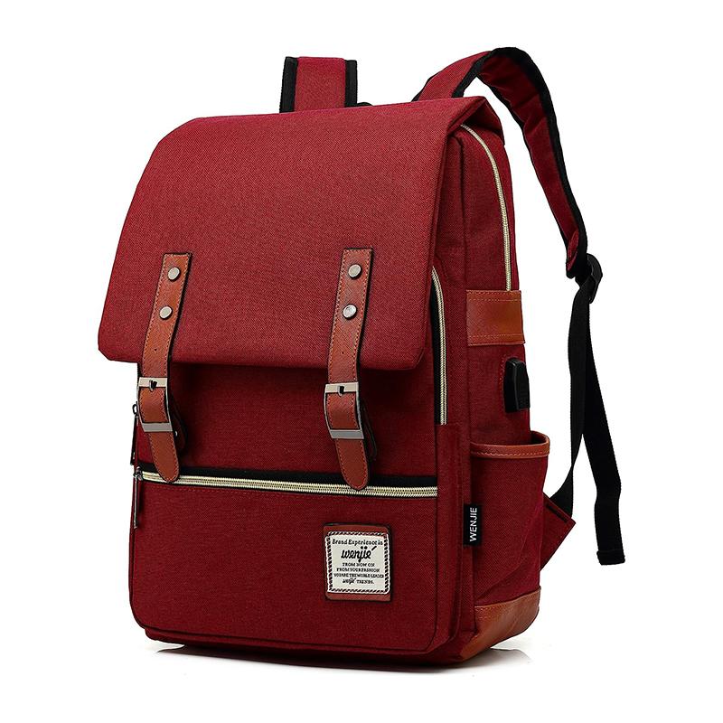 Original Computer Backpack Retro Preppy Style Oxford Outdoor Canvas Bags Japan Style Hip-Hop Bag With USB Charging