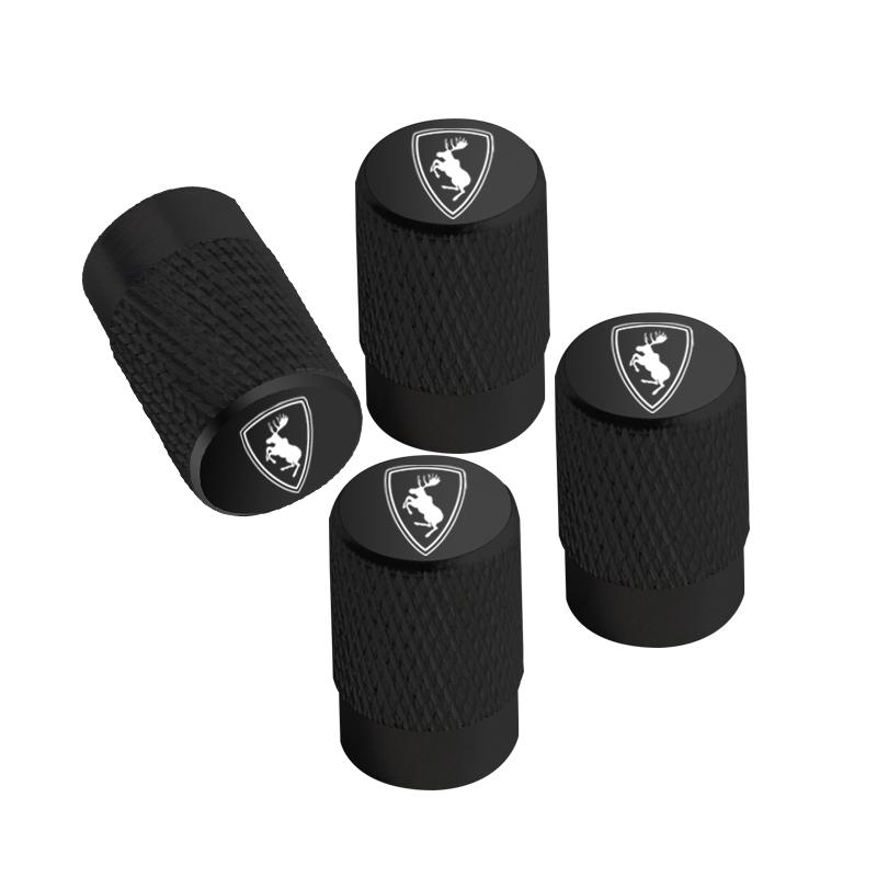 4pcs For Volvo Elk Prancing Moose Logo Ocean V40 V60 XC40 XC90 XC60 S40 Aluminum Car Wheel Tire Valve Cap Covers Tyre Rim Stem