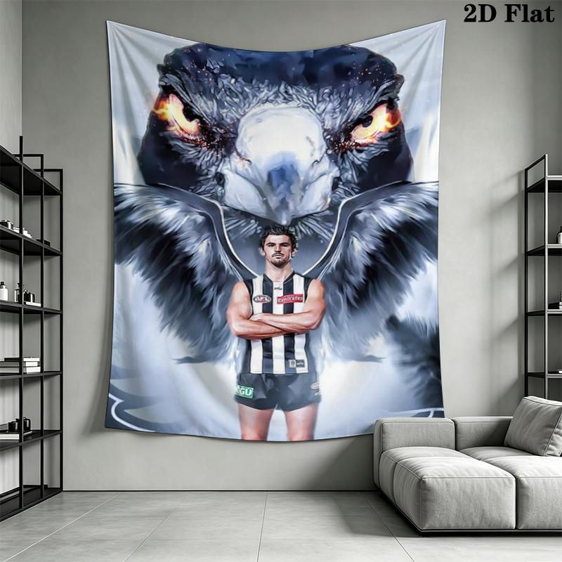 Collingwood Wall Tapestry Aesthetic Wall Hanging Printed Fabric Blanket Decorative Tapestries for Bedroom Living Room Home Decor