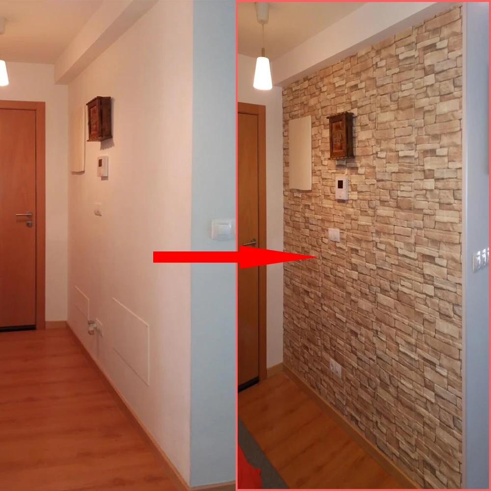 70cm*77cm 3D Wall Sticker Imitation Brick Self-adhesive Waterproof  DIY Wallpaper for Living Room  Bedroom Home Decoration