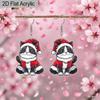 Retro Christmas Cat Acrylic Earrings - Cute & Creative Holiday Party Jewelry