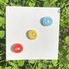 Rainbow Ceramic Button Fasteners for DIY Knitting & Doll Clothes (12/15mm)
