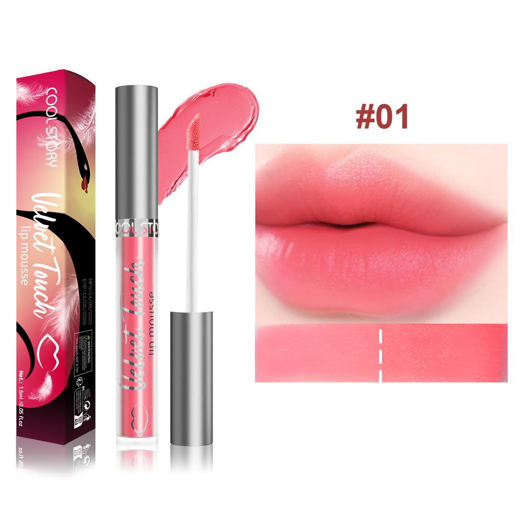 9-color Velvet Sexy Lip Gloss Refreshing and Moisturizing Lip Gloss Long-lasting Color-retaining Liquid Lipstick Waterproof Mist Lip Gloss