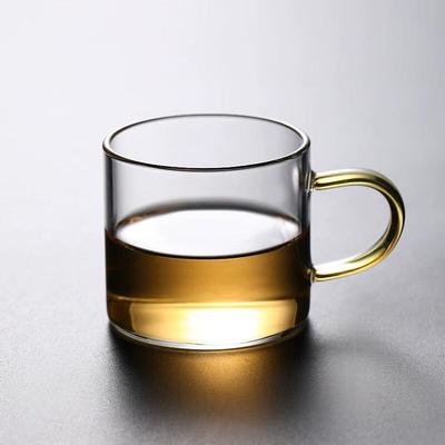 ZISIZ Bunte Griff Glas Teeverkostungstassen