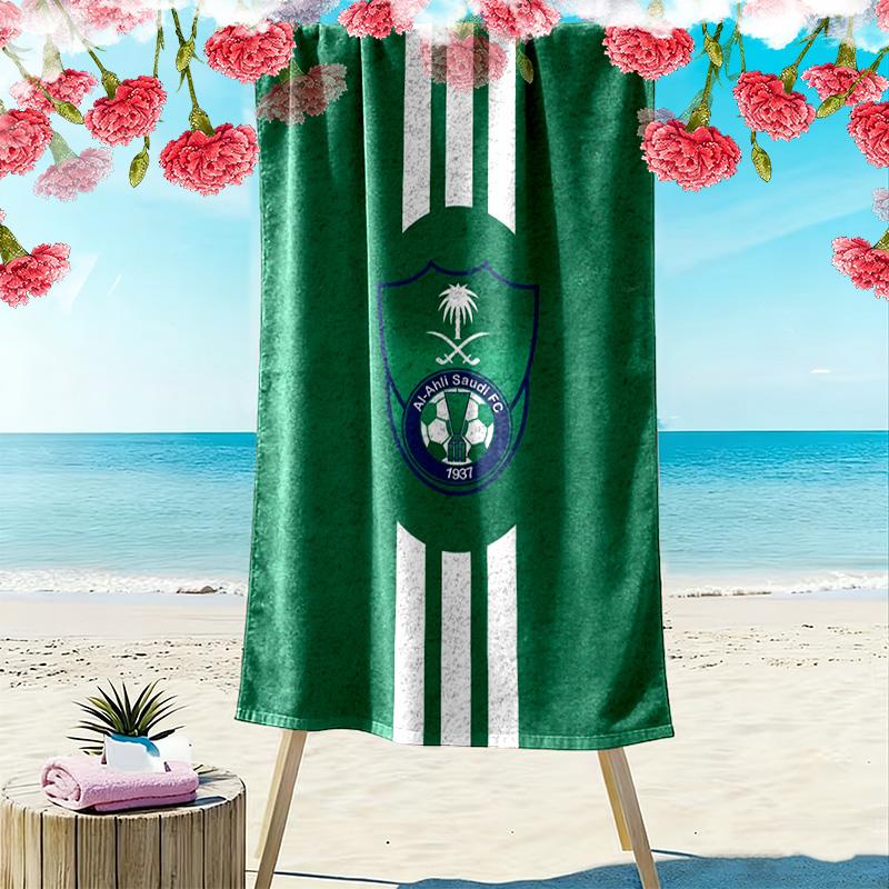 Al Ahli FC Print Beach Towel, Large Soft Quick Dry Towel for Beach Camping Swimming