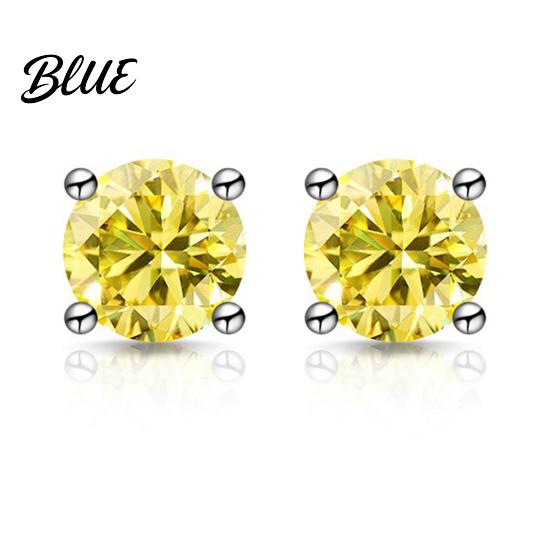 Fashion Jewelry For Women Zirconia Stud Earrings One Carat Main