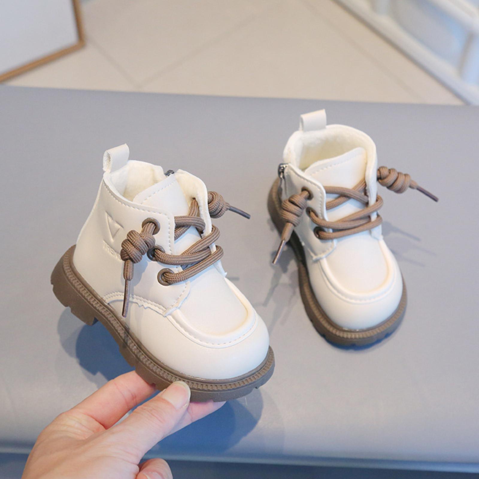 

Children Toddler Boots Soft Sole Baby Shoes Lightweight Non Slip Infant Footwear Comfortable Walking Boots for Boys and Girls 17 бежевий