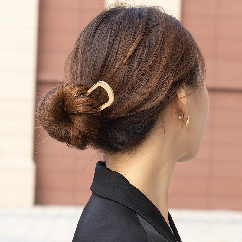 Simple U Shape Hair Clips Pins for Women Girls Hair Sticks Bride Hair Styling Accessories Gold Color Metal Hairpins Barrettes