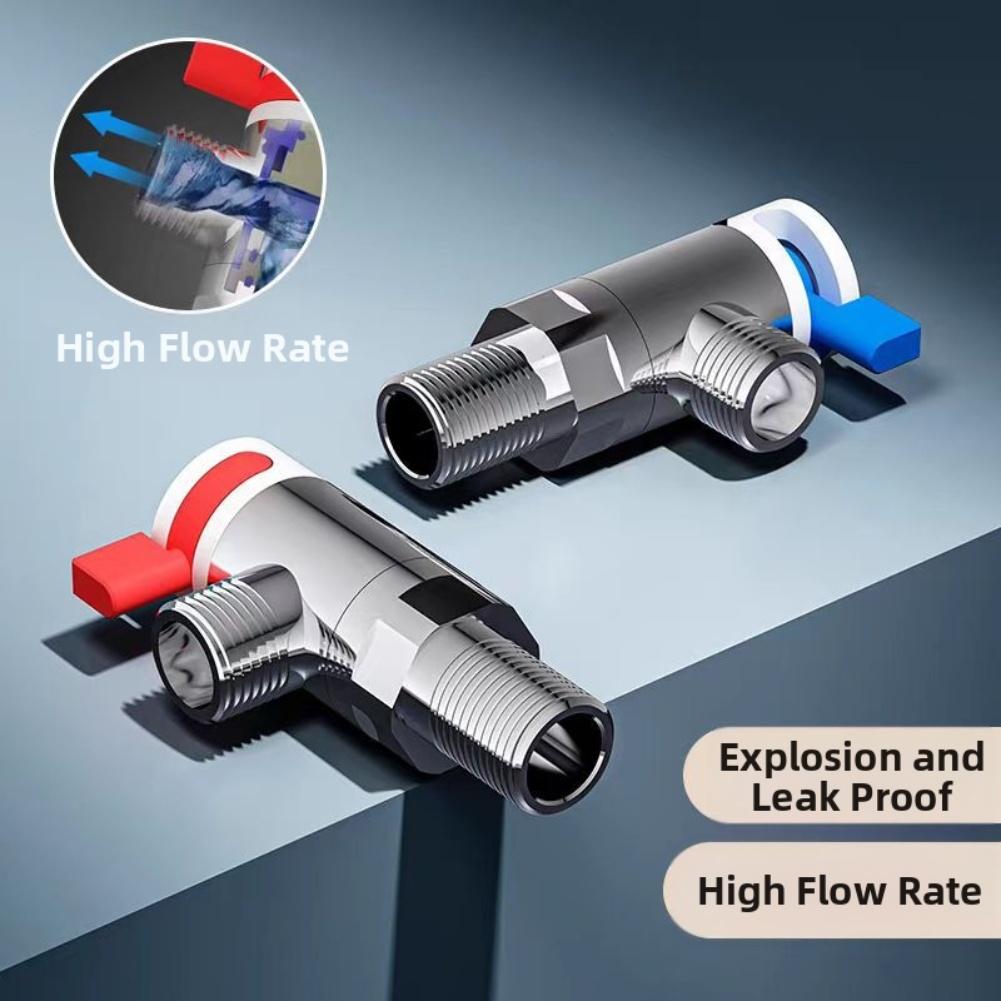 1pc Flow Angle Valve 360-Degree Rotating Control Triangular Valve For Home Plumbing Systems Accessories A