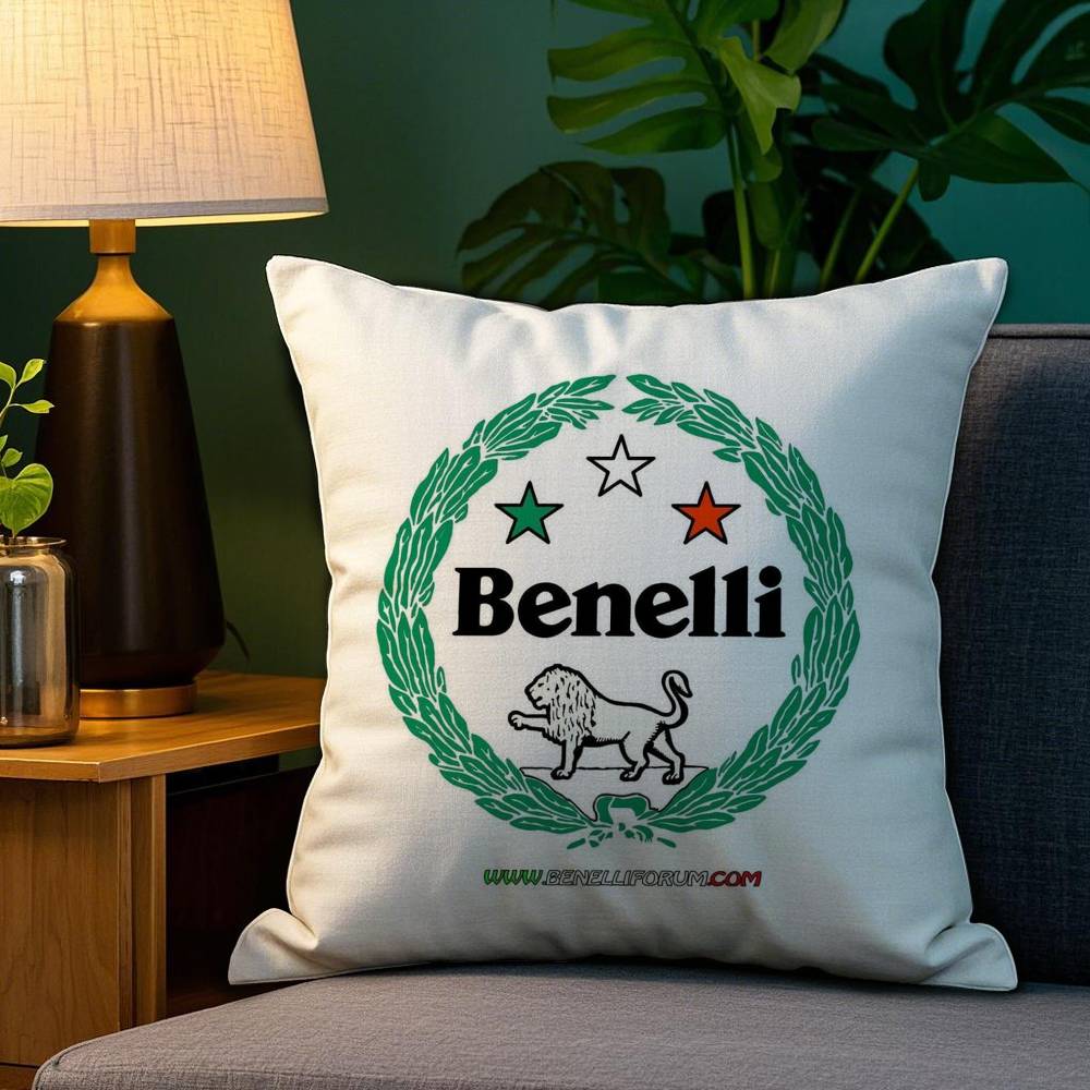 Cool B-Benelli Pillow Case Plush Linen Soft Double Sided Printed Design Throw Cushion Decorative Home 12x12Inch