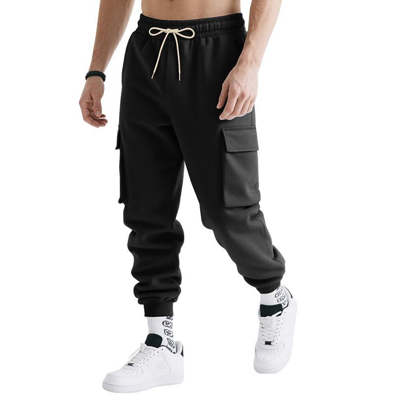 Autumn and winter heavy loose high street casual sports men's multi-pocket tooling trousers