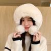 Autumn and Winter New Women's Hairball Plush Thermal Pullover Hat Student Cute Outdoor Cold-proof Fashion Knitted Wool Hat