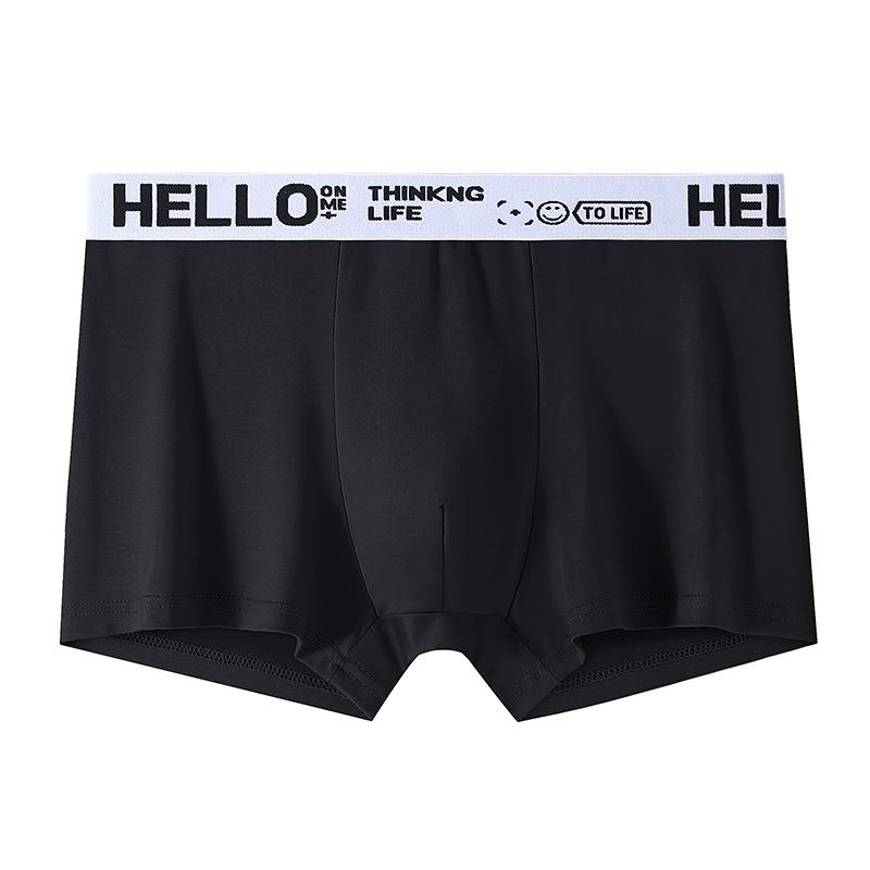 Large Size Men Spring Summer New Youth Middle Waist Flat Angle Underwear