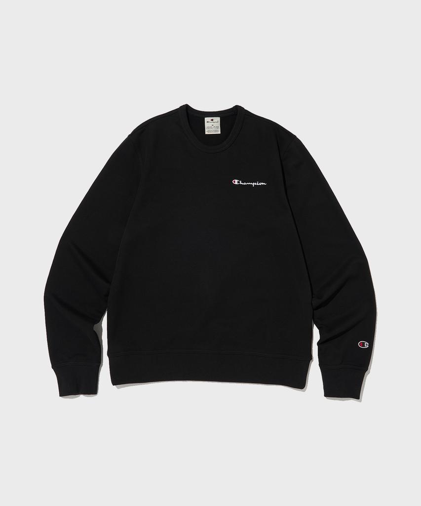 CHAMPION Small Script Logo Crewneck Sweatshirt Black