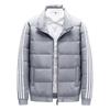 2023 Men's Slim Fit Stand-Up Collar Three-Bar White Duck Down Jacket for Couples